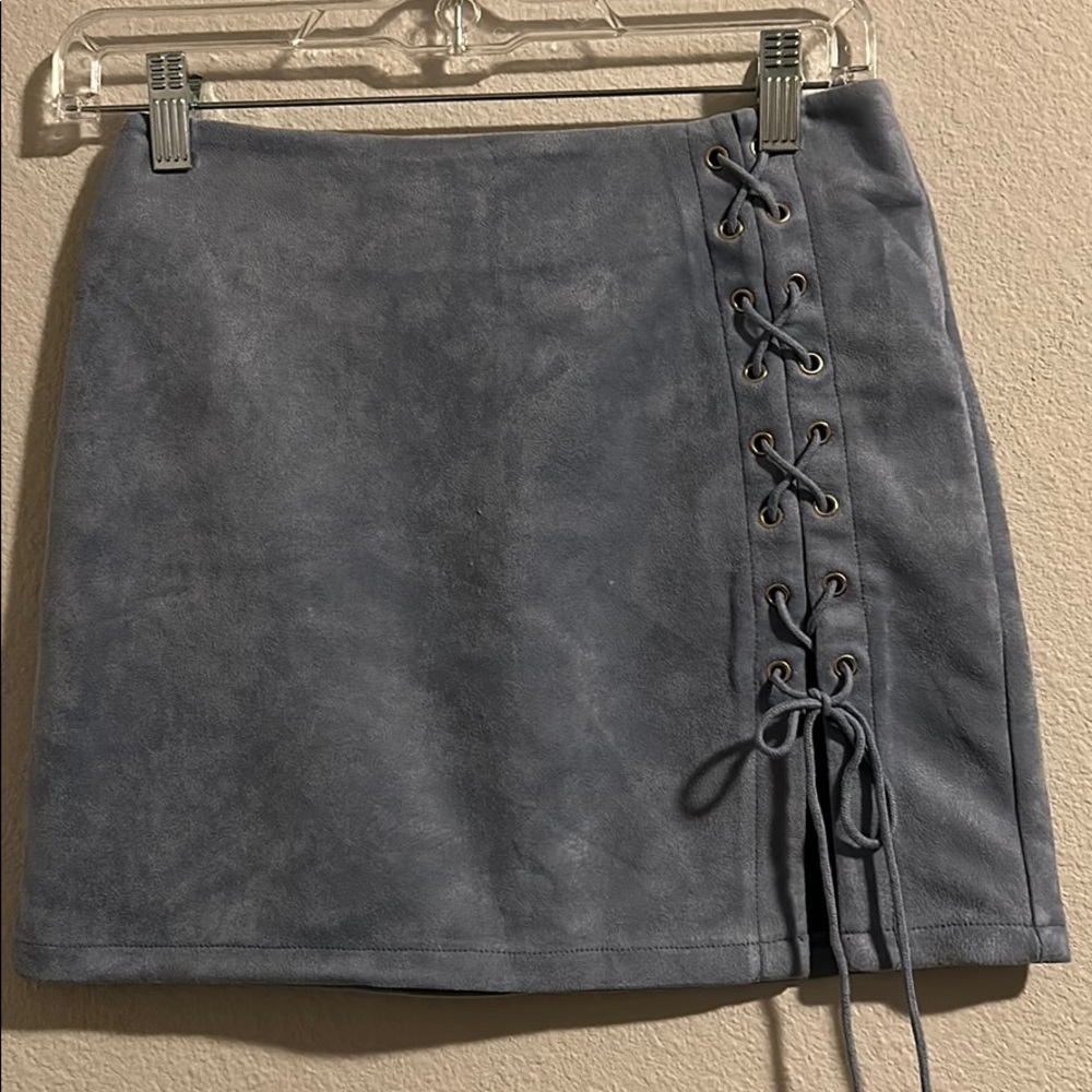 SUEDE MINI SKIRT